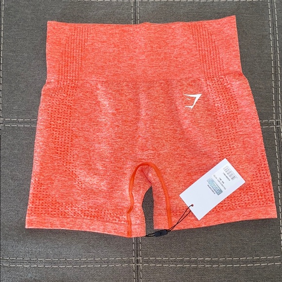 orange seamless shorts